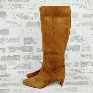 Vince Camuto Brown Suede Knee-High Heeled Boots